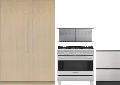 5 Piece Package Includes Refrigerator, Freezer, Range, Hood And Dishwasher